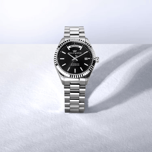 Philip Watch Caribe R8223597108 – Automatico Swiss Made Day-Date Nero 39mm Uomo