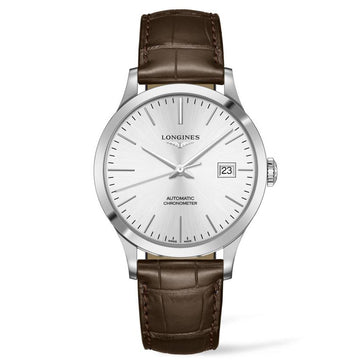Longines orologio Record Collection 40 mm argento automatico acciaio L2.821.4.72.2