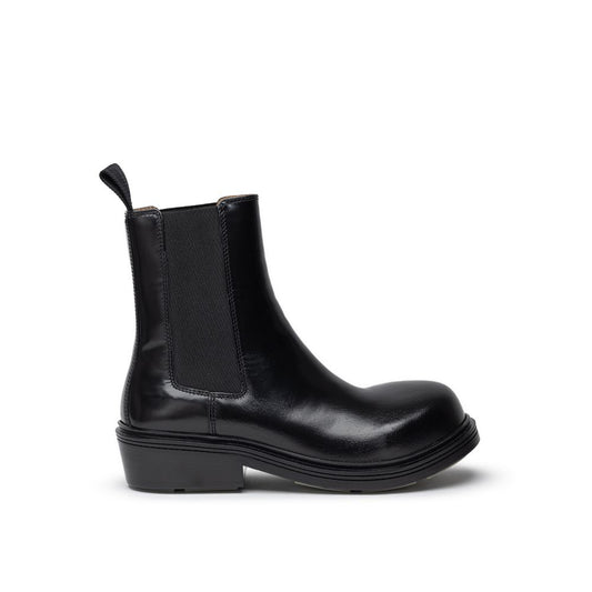 Stivale in pelle nera