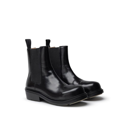 Stivale in pelle nera
