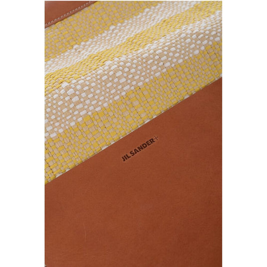 Yellow Raffia Tote Bag