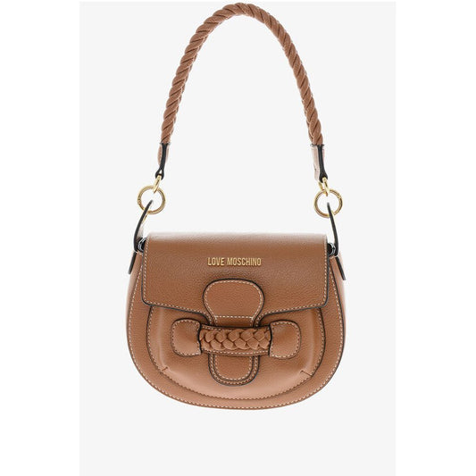 Brown Polyethylene Shoulder Bag