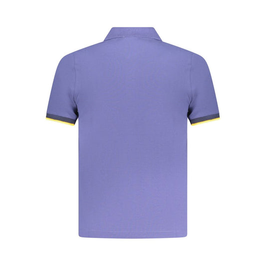 Blue Cotton Polo Shirt