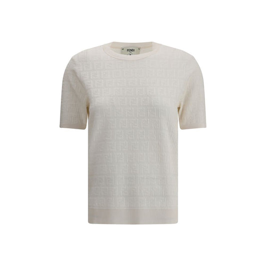 T-shirt in maglia Fendi