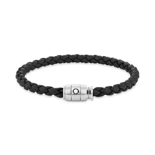 Montblanc bracciale a 3 anelli Meisterstück Nero misura L 130897 68