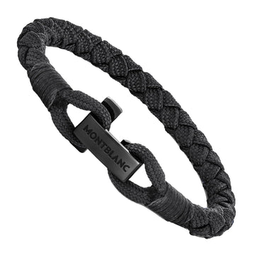 Montblanc bracciale Montblanc con chiusura a T nero misura L 130892 68