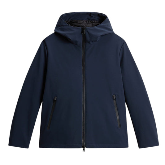 WOOLRICH - Giacca Pacific Softshell Uomo Melton Blue