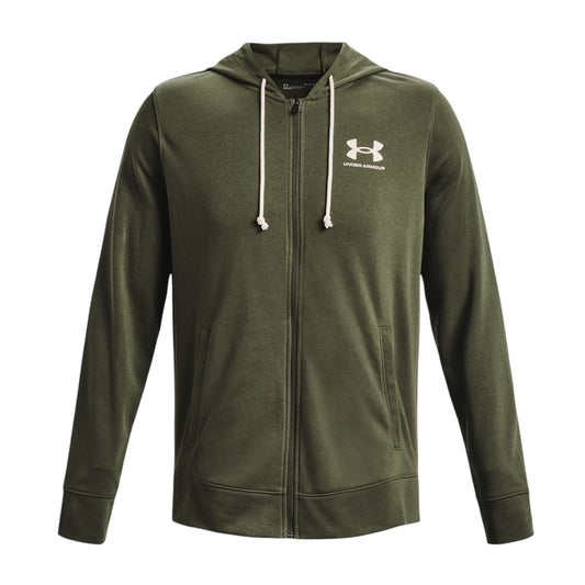 UNDER ARMOUR - fELPA Rival Terry Full Zip Uomo Marine Green/Onyx White