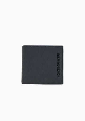 Portafoglio bifold da uomo con scomparti per carte Nero