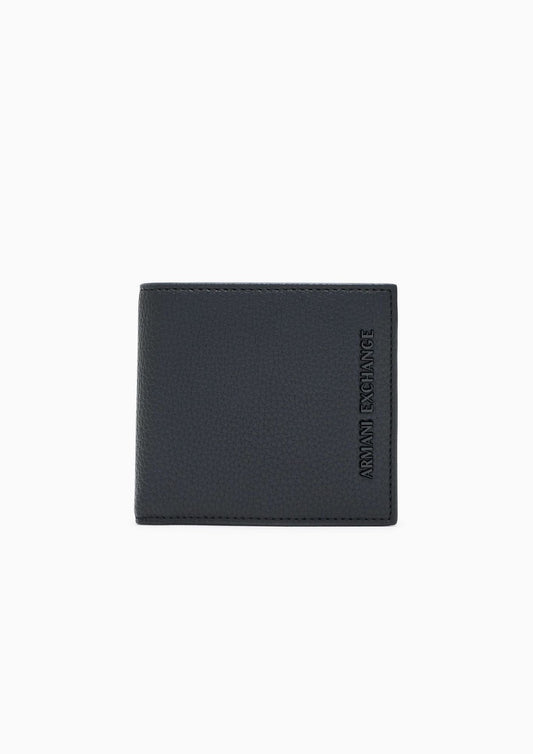 Portafoglio bifold da uomo con scomparti per carte Nero