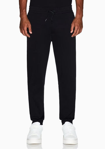 Pantaloni jogger in cotone stretch con coulisse Icon Nero