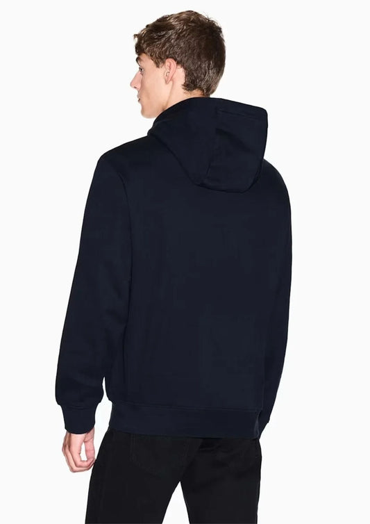 ARMANI EXCHANGE - Felpa regular fit in cotone french terry Blu Navy