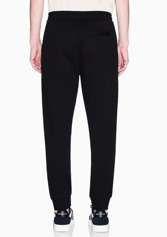 ARMANI EXCHANGE - Pantaloni regular fit in cotone french terry Neri