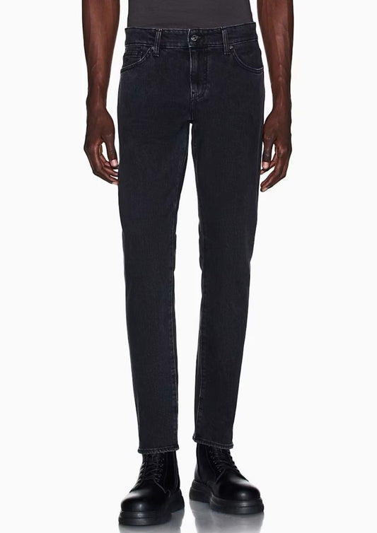 ARMANI EXCHANGE - Jeans 5 tasche Skinny fit in denim di cotone stretch Grigio Scuro