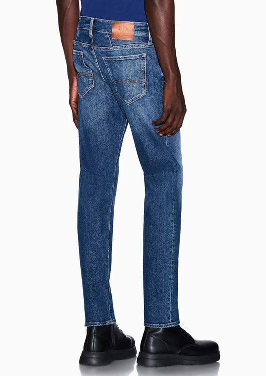 ARMANI EXCHANGE - Pantalone cinque tasche Skinny in denim di cotone stretch Dark Blu Denim