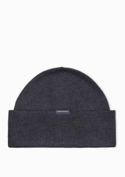 ARMANI EXCHANGE - Berretto Crossover in misto lana e cotone Grigio