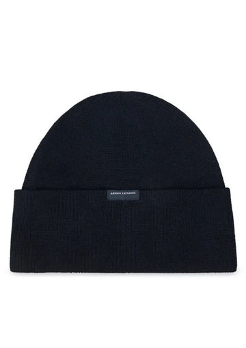 Berretto Crossover in misto lana e cotone Deep Navy