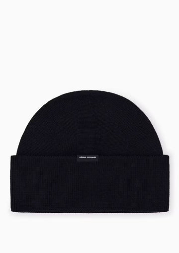 Berretto Crossover in misto lana e cotone Black