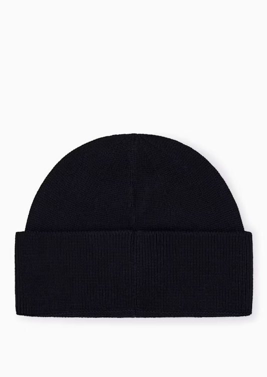 ARMANI EXCHANGE - Berretto Crossover in misto lana e cotone Black