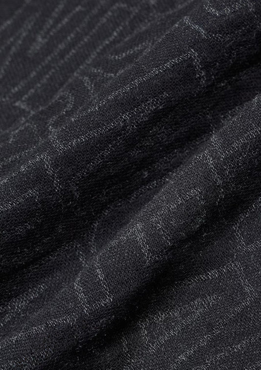 ARMANI EXCHANGE - Sciarpa jacquard in cotone e viscosa con logo Nera