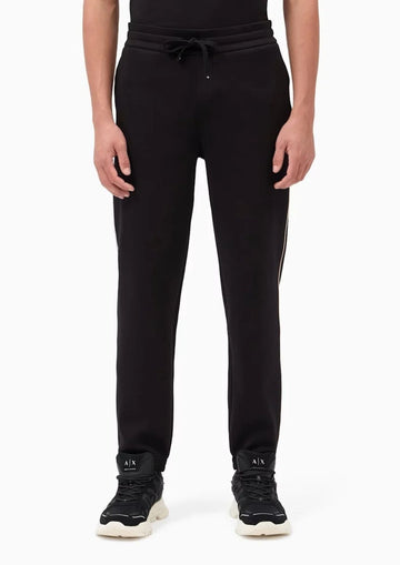 Pantaloni vestibilità regular in jersey di cotone stretch Neri