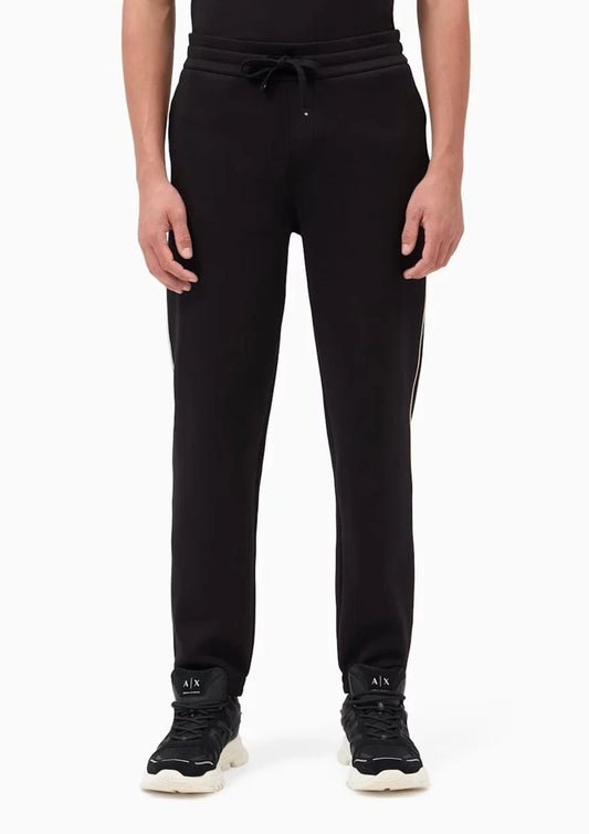 ARMANI EXCHANGE - Pantaloni vestibilità regular in jersey di cotone stretch Neri