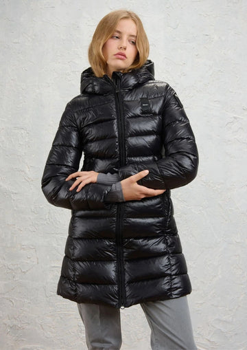BLAUER - Piumino Imbottito Ovatta Termica Adelaide Nero Beige