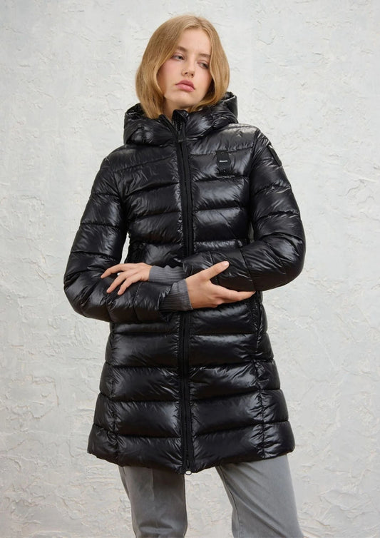 BLAUER - Piumino Imbottito Ovatta Termica Adelaide Nero Beige