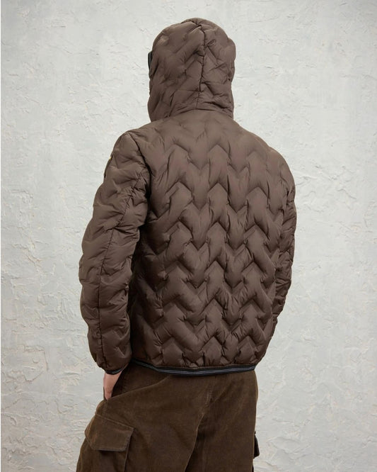 BLAUER - Giubbino Corto Imbottito Piuma Piery Marrone
