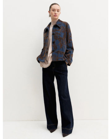 Giacca in denim jacquard delavé Blue Jeans