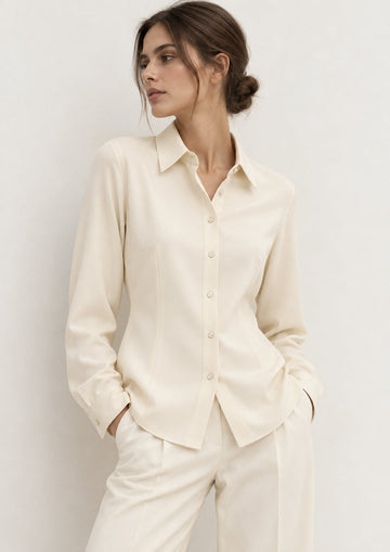 Emme Marella - Camicia Donna scalata Avorio