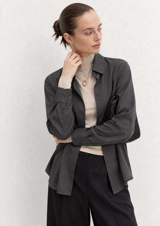 Emme Marella - Camicia Donna scalata Grigio Ardesia