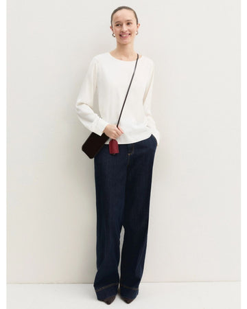 Blusa in raso stretch Avorio