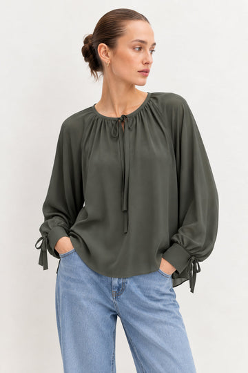 EMME MARELLA - Camicia Donna moschea Verde Sottobosco