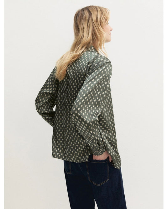 Emme Marella - Camicia in twill stampato Salvia