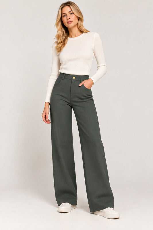 EMME MARELLA - Pantalone Donna fuxia Verde Sottobosco