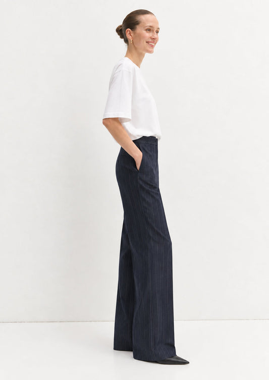 EMME MARELLA - Pantalone gessato Donna Blu Navy