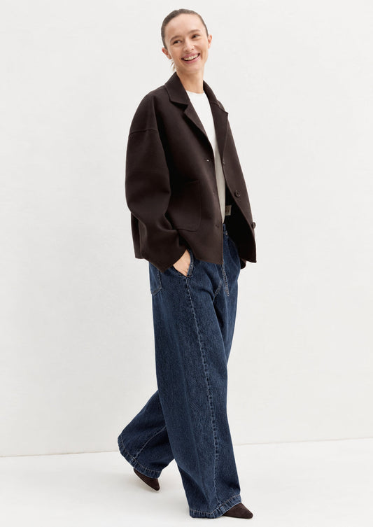 EMME MARELLA - Denim jogger ampio trionfo Nero
