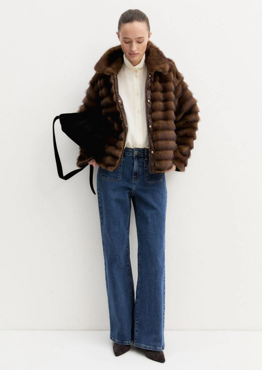 EMME MARELLA - Jeans wide flare whideflare Blu