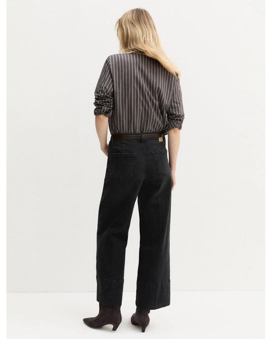 EMME MARELLA - Jeans cropped Nero