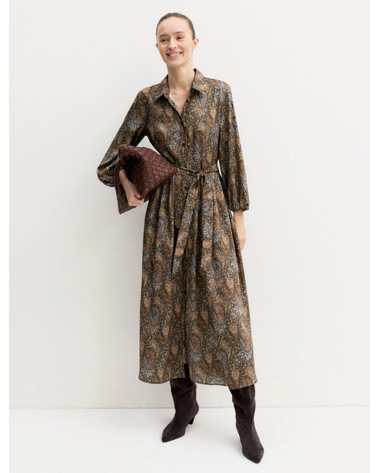 Emme Marella - Chemisier lungo in twill stampato Sottobosco
