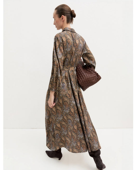 Emme Marella - Chemisier lungo in twill stampato Sottobosco