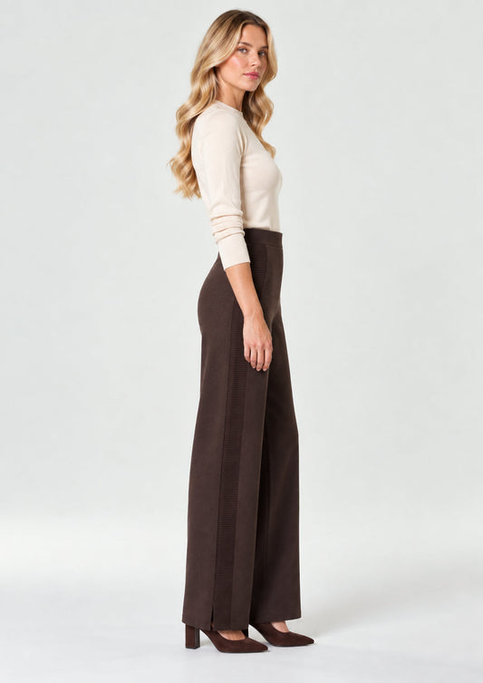EMME MARELLA - Pantalone in viscosa stretch foggia Testa di Moro
