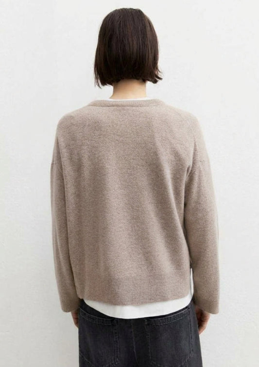 EMME MARELLA - Maglia in pura lana rea Beige