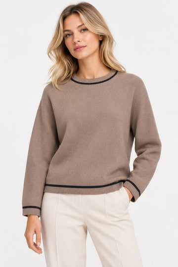 EMME MARELLA - Maglia in filato lana e cashmere egrege Tortora