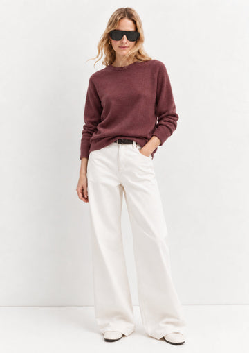 EMME MARELLA - Maglia in viscosa stretch tunica Rosso Mattone