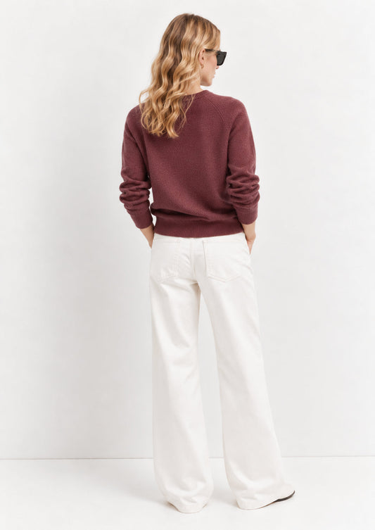 EMME MARELLA - Maglia in viscosa stretch tunica Rosso Mattone