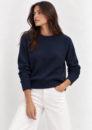 EMME MARELLA - Maglia in filato di misto viscosa stretch danza Blu Navy
