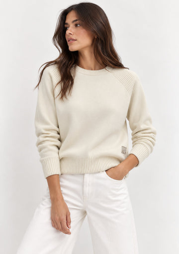 EMME MARELLA - Maglia in filato di misto viscosa stretch danza Bianco Avorio