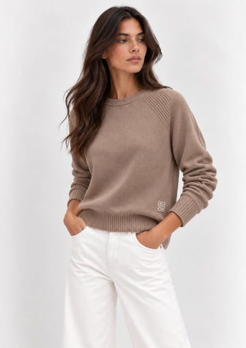 EMME MARELLA - Maglia in filato di misto viscosa stretch danza Beige